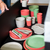 Set skodelic CONNECT Koziol 190 ml 4 pc naravno listnato zelena