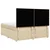 Vidaxl Box spring postelja z vzmetnico krem 200x200 cm blago