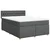 Vidaxl Box spring postelja z vzmetnico temno siva 160x200 cm blago