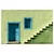 Slika modra vrata in stopnice - 30x20