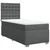 vidaXL Box spring postelja z vzmetnico temno siva 80x200 cm blago