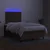 Vidaxl Box spring postelja z vzmetnico LED tem. rjava 120x190 cm blago