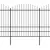 Vrtna ograda s vrhom koplja Čelik 714,5 x 200 cm Crna