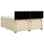 Vidaxl Box spring postelja z vzmetnico krem 200x200 cm blago