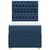 Vidaxl Box spring postelja z vzmetnico modra 90x200 cm blago