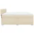 Vidaxl Box spring postelja z vzmetnico krem 180x200 cm blago