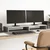 Stalak za monitor boja betona 100x27x10 cm konstruirano drvo