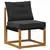Set vanjskih sofa s jastukom 7 pcs Prirodna i crna