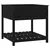 Sadilica s policom crna 82,5x82,5x81 cm od masivne borovine