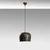 Opviq Luster YOZGAT-N-1409-RETRO, 24-114cm, O23 cm, E27, Tamnosivi