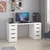 Hanah Home radni sto Alen 150cm 8 Drawer, 150 cm, beli