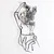 Wallity Zidna dekoracija Coffee Girl-APT744 M, 43x66 cm, 1.2 mm, Crna