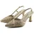 Mona shoes Ženske sandale na štiklu, Zlatne