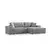 Atelier del Sofa Ugaona garnitura Pirlo 145x43x206cm Svetlosiva