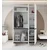 HANAH HOME Ormar Floransa 135 White Anthracite v3