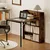HOMCOM HOMCOM Jedilna miza MDF, jeklo 90D x 80Š x 93V cm rustikalno rjava, (5000242573)