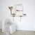 HANAH HOME Zidna polica Edera Gold White