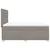 Vidaxl Box spring postelja z vzmetnico taupe 140x190 cm blago