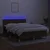 Vidaxl Box spring postelja z vzmetnico LED temno rjava 140x190cm blago