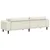Sofa Krema 250 x 77 x 76 cm Baršun