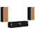Set TV komoda Zidne 2 pcs Crna Konstruirano drvo