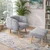 ATELIER DEL SOFA Fotelja i tabure Lotus Grey