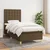 Vidaxl Box spring postelja z vzmetnico temno rjav 90x190 cm blago