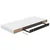 Plutajuće zidne police 2 kom sjajne bijele 60x23,5x3,8 cm MDF