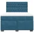 Vidaxl Box spring postelja z vzmetnico modra 160x200 cm žamet