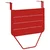 Vidaxl Viseca balkon miza Rdeča 60 x 39 x 65 cm Jeklo