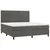 vidaXL Box spring postelja z vzmetnico temno siva 160x200 cm žamet
