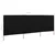 Vjetrobran s 3 panela od tkanine 400 x 120 cm crni