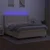 Vidaxl Box spring postelja z vzmetnico LED krem 180x200 cm blago