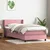Vidaxl Box spring postelja z vzmetnico roza 80x220 cm žamet