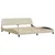 Okvir za krevet Dover krem 200x200 cm od tkanine