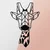 Atelier Del Sofa Zidna dekoracija Giraffe, 33x50 cm, 1.2mm, Crna