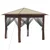 Gazebo s 4 bočne strane 2,6 x 2,6 m Krema i smeđa