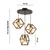 Opviq Luster Cube Triple G Glass, Braon