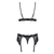 Sexy set 3-delni 810-SEG-1 crne boje - S/M