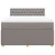 Vidaxl Box spring postelja z vzmetnico taupe 160x200 cm blago