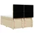 Vidaxl Box spring postelja z vzmetnico krem 140x200 cm blago