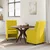 Blagovačke stolice s kotačima 2 pcs Žuta 58 x 67 x 97 cm Baršun