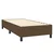 Vidaxl Box spring postelja z vzmetnico temno rjava 100x200 cm blago
