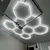 Hexagon LED tube 8 heads light 280W 6500K 2450*2360mm