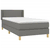 Vidaxl Box spring postelja z vzmetnico temno siva 90x200 cm blago