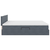 Krevet s od storage s uzglavljem Tamno siva 90 x 200 cm