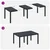 Vrtni set za objed 5 pcs Antracit Polt ratan