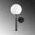 Opviq Zidna lampa E14 Socket, Crno-Bela
