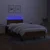Vidaxl Box spring postelja z vzmetnico LED tem. rjava 120x200 cm blago