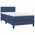 Vidaxl Box spring postelja z vzmetnico LED modra 100x200 cm blago